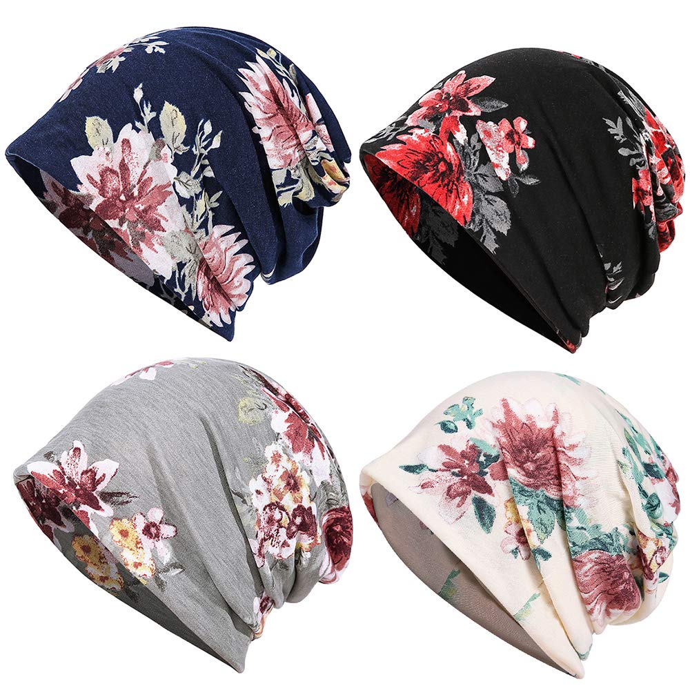 JarseHera Women's Slouchy Beanie - Soft Cotton Chemo Cap & Cancer Headwear Turban for Comfort & Style - Perfect for Cold Weather, Chemotherapy, and Everyday Wear