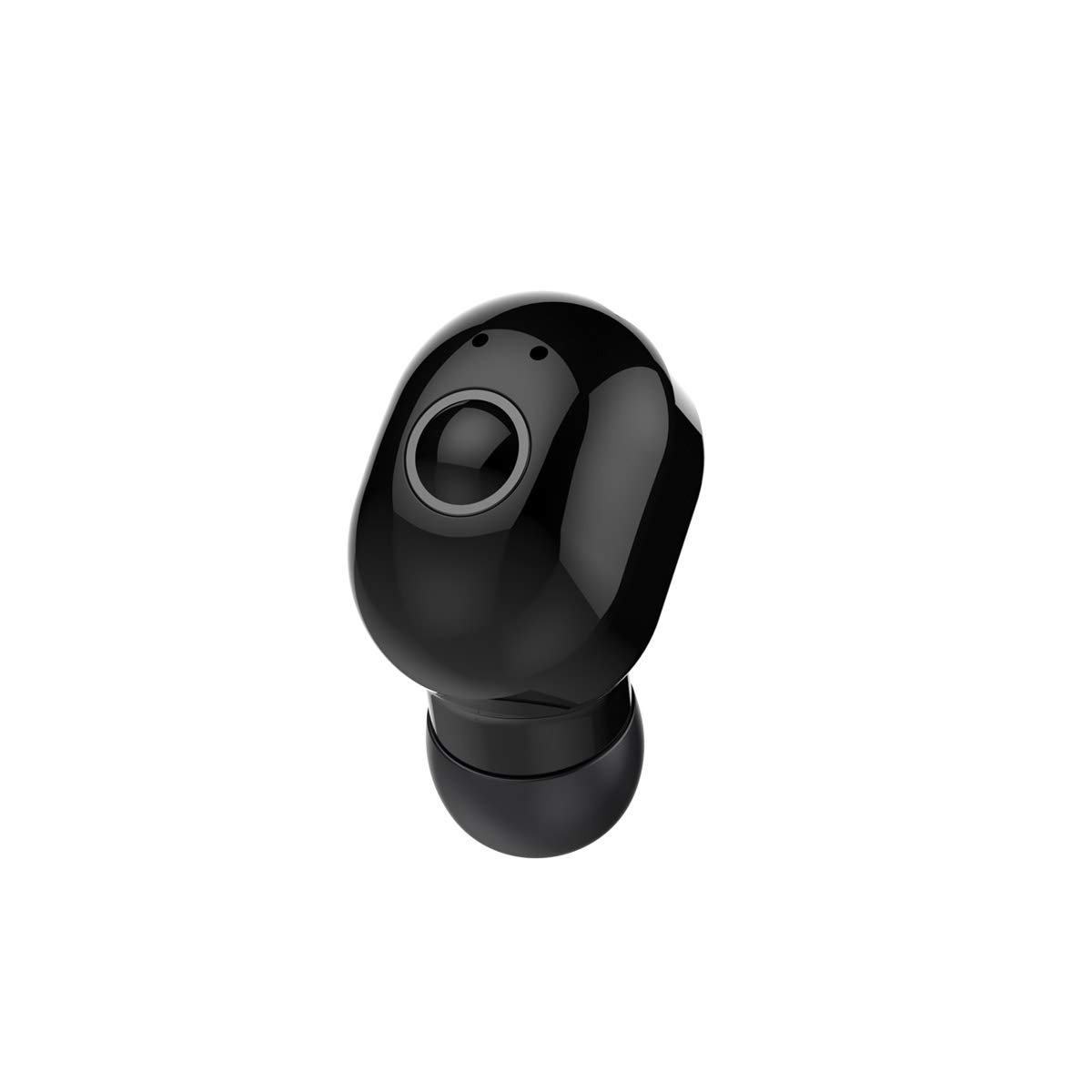 Bluetooth 5.0 Wireless Earbuds with Mic - 5 Hours Playtime, Mini In-Ear Headphones for iPhone, iPad, Samsung Galaxy, LG & Smartphones (Black) - Perfect for Gym, Running, Commuting & Work Calls