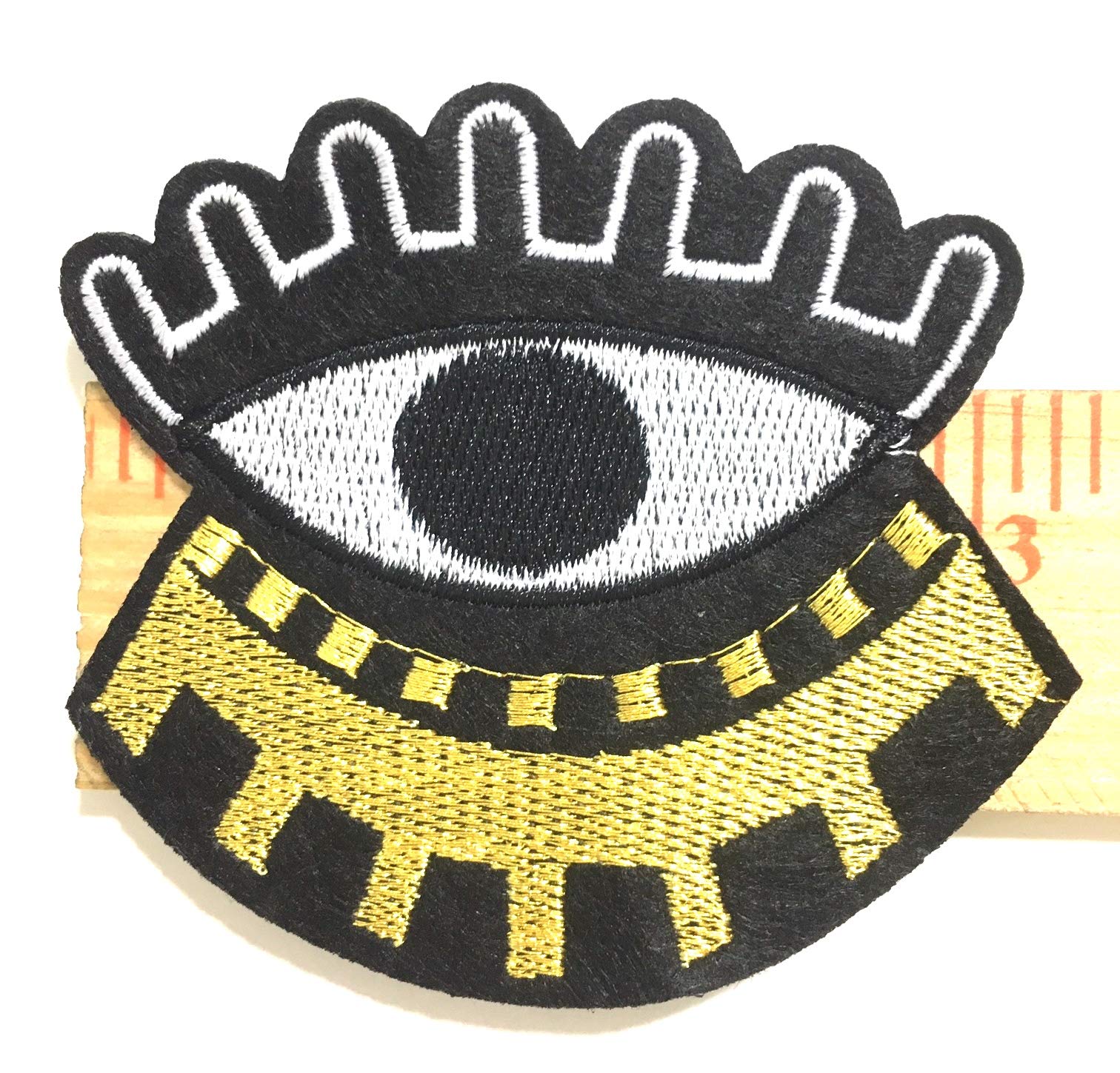 All-Seeing Eye Iron-On & Sew-On Clothing Patches - Fashion DIY Embroidered Applique for Jackets, Jeans, Bags & Accessories