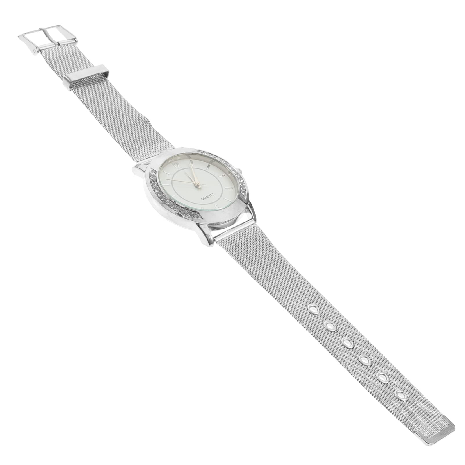 ibasenice Stainless Steel Fashion Quartz Watch - Adjustable Diamond Wristwatch for Women & Men (Silver) | Perfect for Casual Wear, Office & Special Occasions
