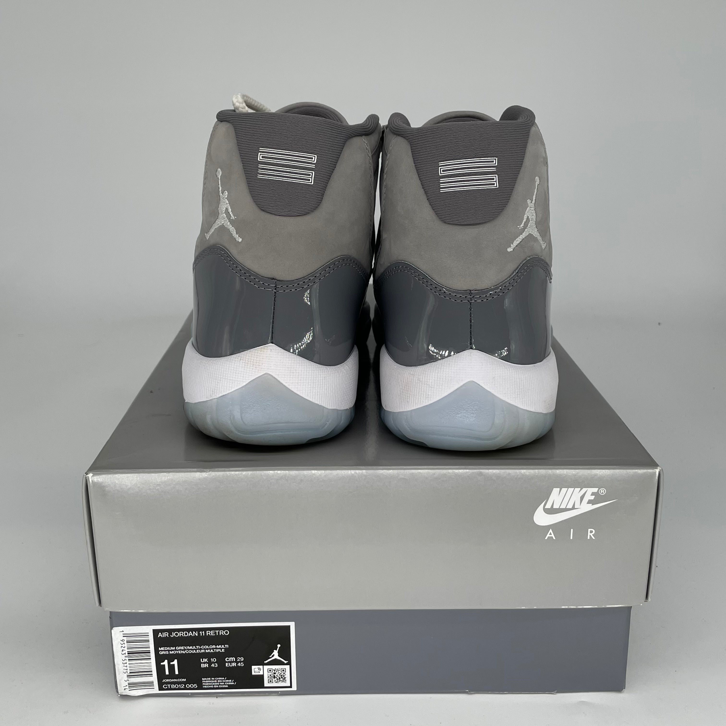 AIR JORDAN 11 COOL GREY Men's Basketball Shoes Size 11 - CT8012-005 | Retro Sneakers for Casual Wear & Street Fashion