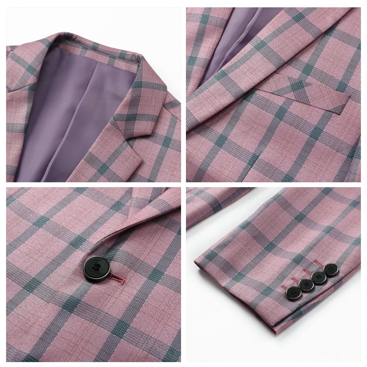 Men's Lightweight Casual Blazer Jacket - Single Button Sport Coat Plaid Suit for Business & Office Wear | Perfect for Weddings, Parties & Formal Events
