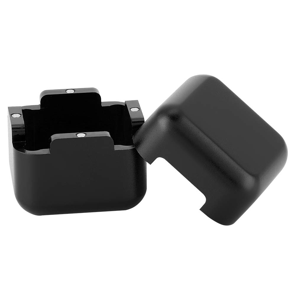 Premium Aluminum Alloy Magnetic Billiard Chalk Holder - Portable Square Cue Chalk Box for Pool Cue Sports Accessories | Perfect for Pool Halls, Home Game Rooms & Professional Tournaments (Black)