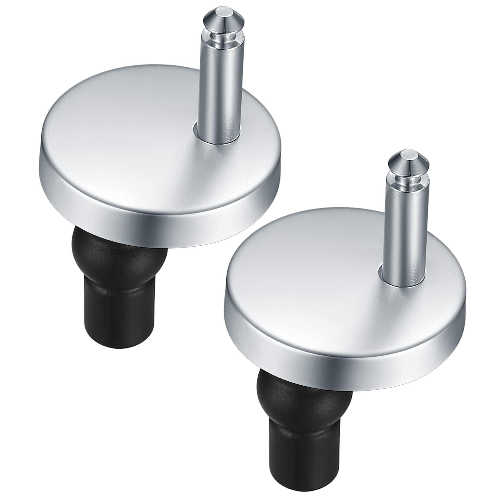 Quick Release Toilet Seat Hinges - 2 Pack Stainless Steel for Easy WC Installation