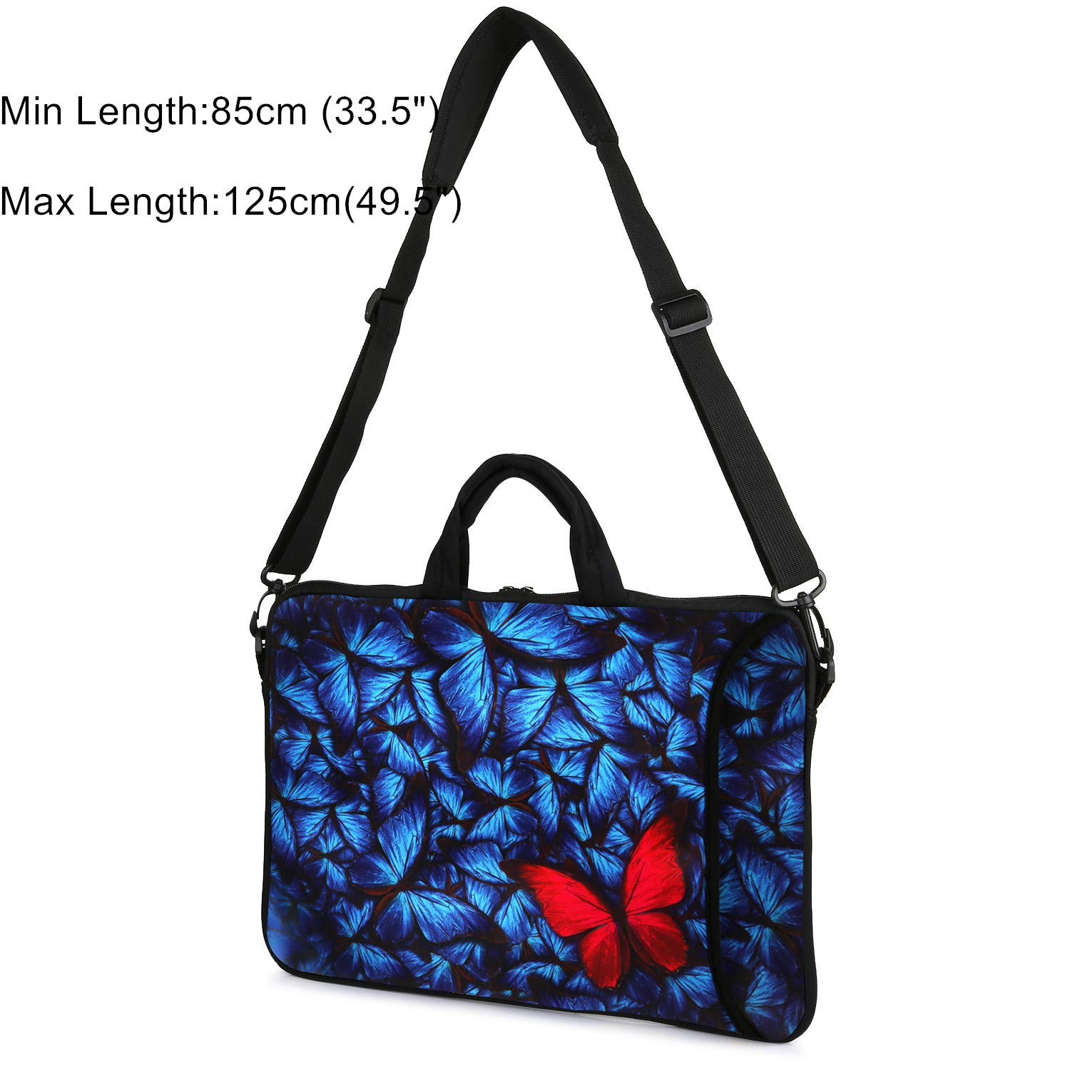 Violet Mist 11-13 Inch Laptop Shoulder Bag - Neoprene Waterproof Protective Sleeve with Handle & Shoulder Strap, Ideal for Work, School, and Travel