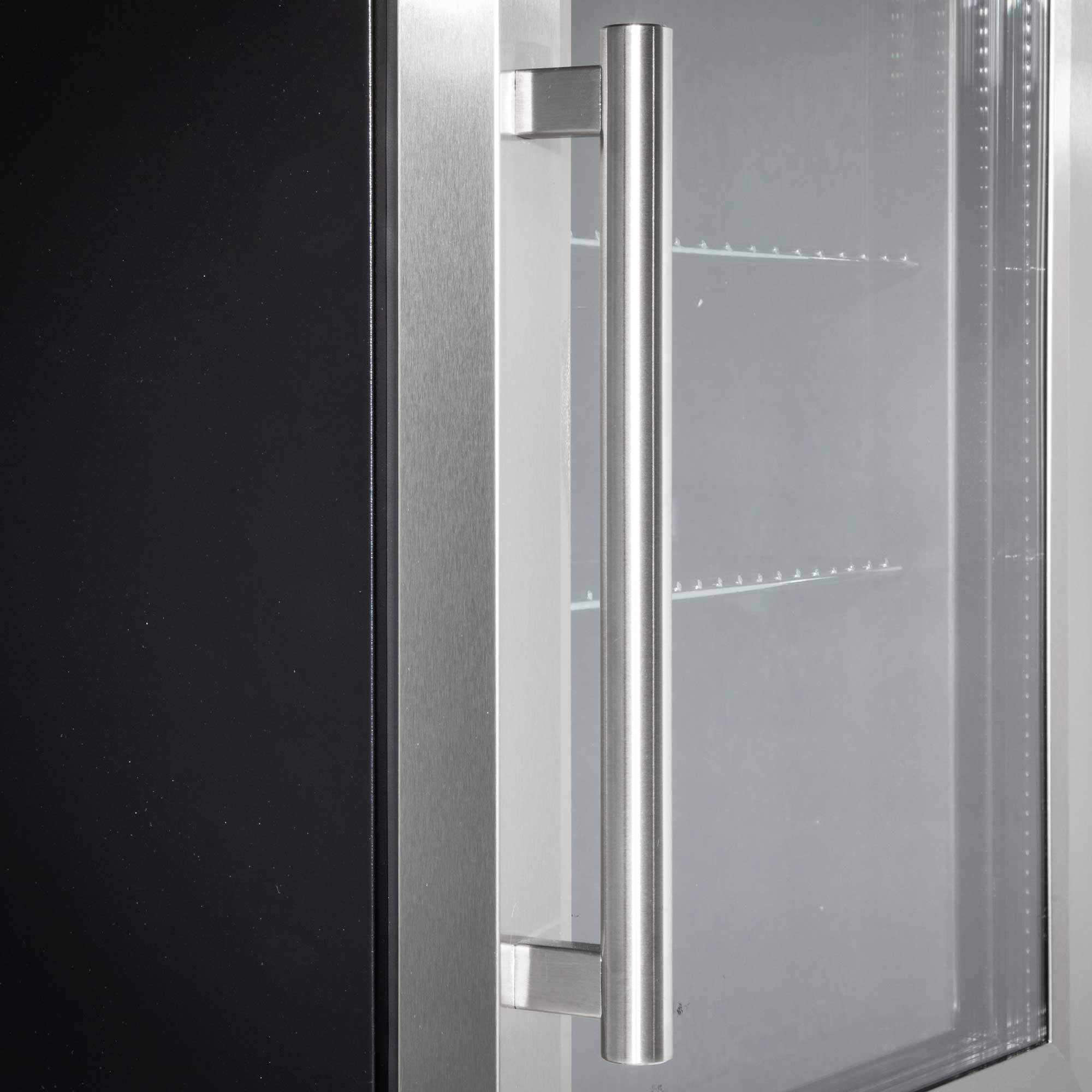 85L Under Counter Beverage Refrigerator - Stainless Steel Wine & Beer Cooler with LED Light for Home, Bar, or Restaurant - Energy Efficient & Quiet Operation