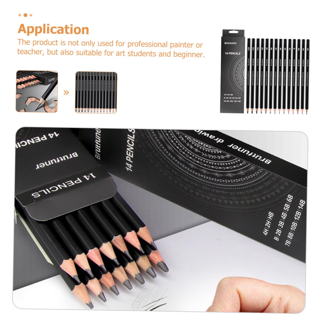 HOODANCOS 56 Pcs Sketch Pencils Set - Professional Graphite Drawing Pencils for Kids & Artists - Perfect for Sketching, Shading, and Art Projects in Classroom or Home Studio