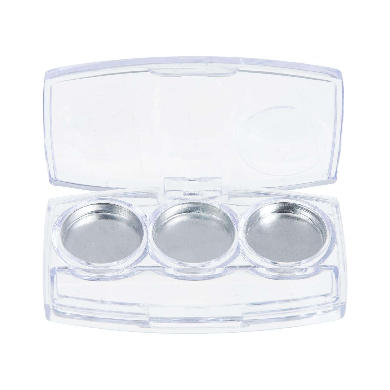 Minkissy 6-Piece Empty Makeup Palette with 3 Metal Powder Containers & Brush Holder - Portable Eyeshadow, Lipstick, Blush Organizer for Professional Makeup Artists & Travel Beauty Essentials
