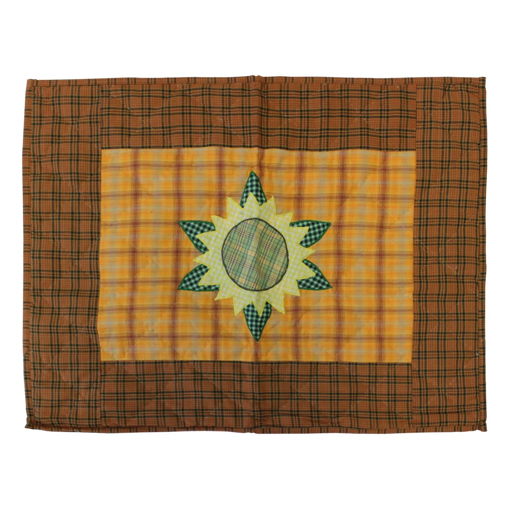 Sunflower Queen Quilt Set with Matching Shams - 100% Cotton Reversible All-Season Bedding | Handmade Boho Farmhouse Decor for Master Bedroom, Guest Room & Cozy Home