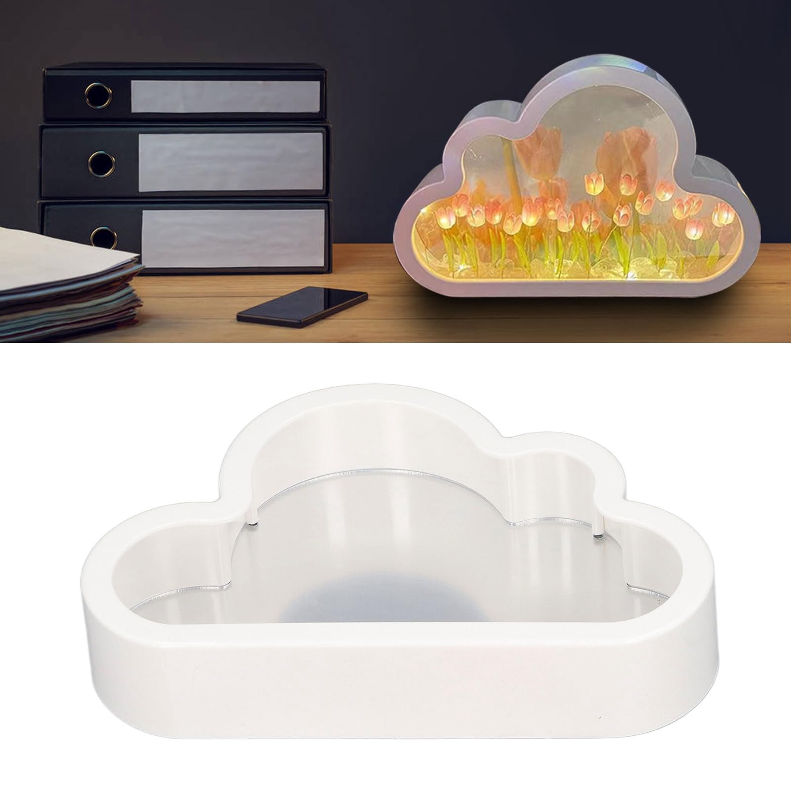 DIY Mirror Night Light - Easy to Assemble, Elegant Bedroom Decor, Perfect for Study & Relaxation - Creates a Cozy & Happy Ambiance