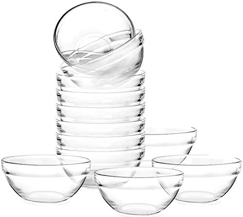 3.5 Inch Mini Glass Bowls Set of 12 - Perfect for Kitchen Prep, Desserts, Dips, Candy, Nuts | Ideal for Party Serving, Snack Display & Home Decor