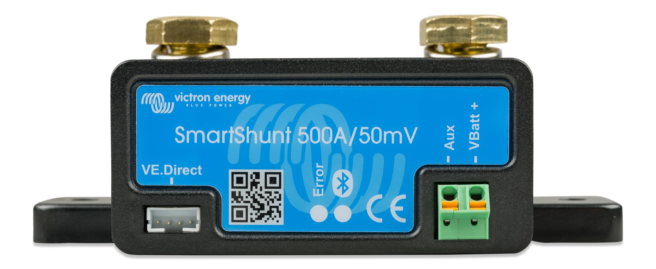 Victron Energy SmartShunt 500A Bluetooth Battery Monitor with 6.5V-70V Range - Perfect for RVs, Boats, Solar Systems & Off-Grid Power Monitoring