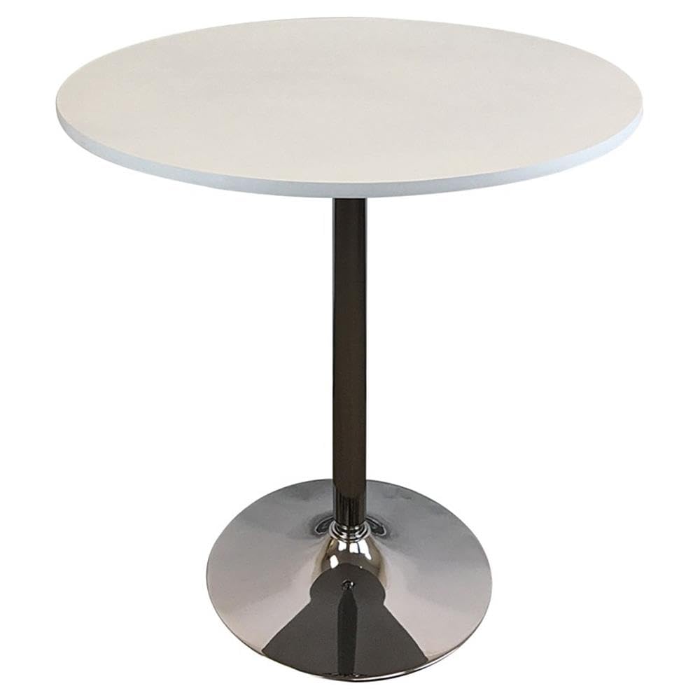 Pemberly Row Modern White Wood Round Dining Table - Perfect for Small Spaces, Breakfast Nooks & Contemporary Dining Rooms