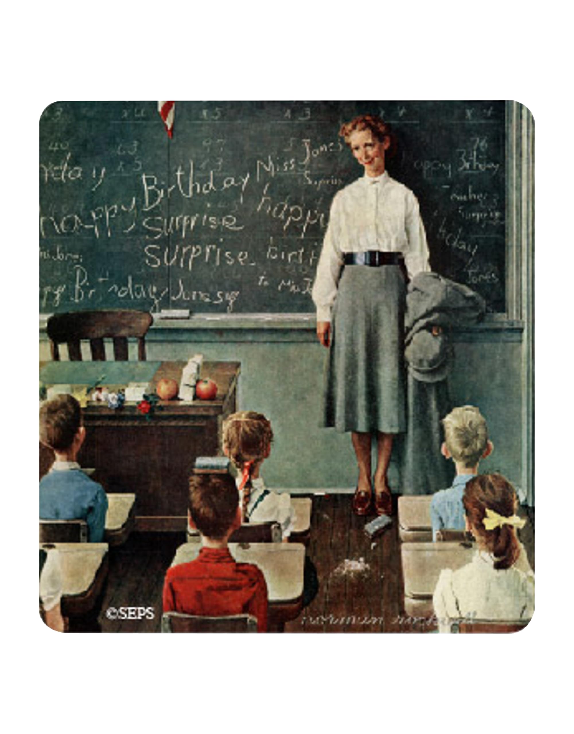 ARCANE VAULT - Saturday Evening Post™ Laser-Cut Teacher Wood Magnet (2x2