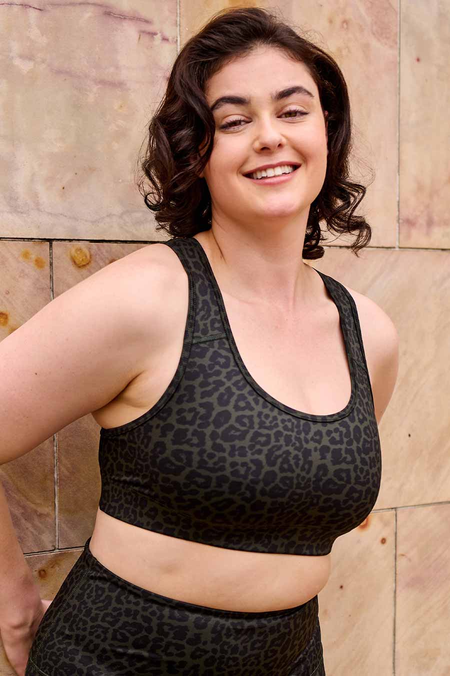 Forest Leopard Training Move Crop - Premium Workout Gear for CrossFit, Yoga & Outdoor Fitness Training