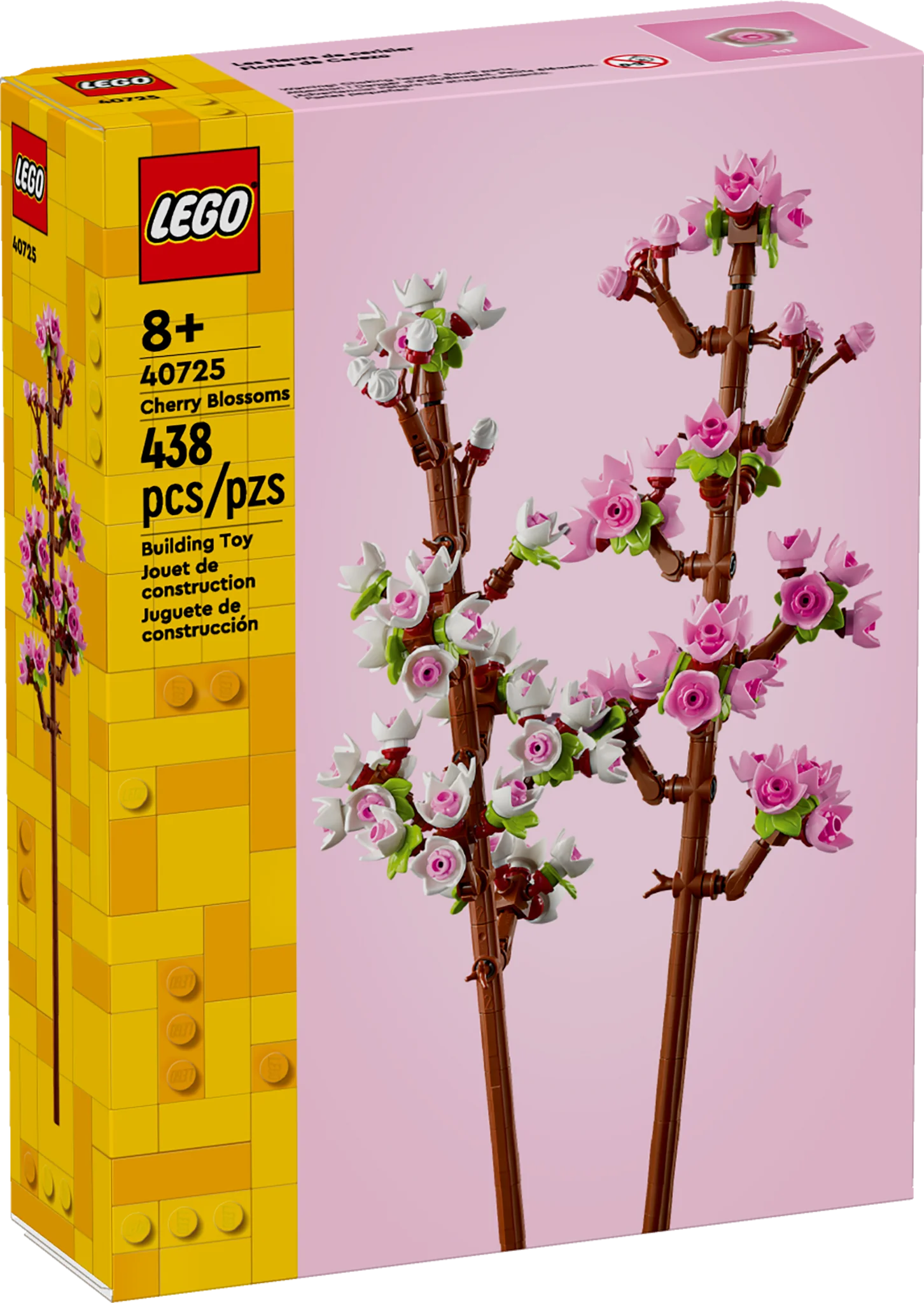LEGO® Icons Cherry Blossoms Building Kit - Creative Flower DIY Model Set for Adults, Perfect for Home Decor, Office Display & Relaxation Gift Idea
