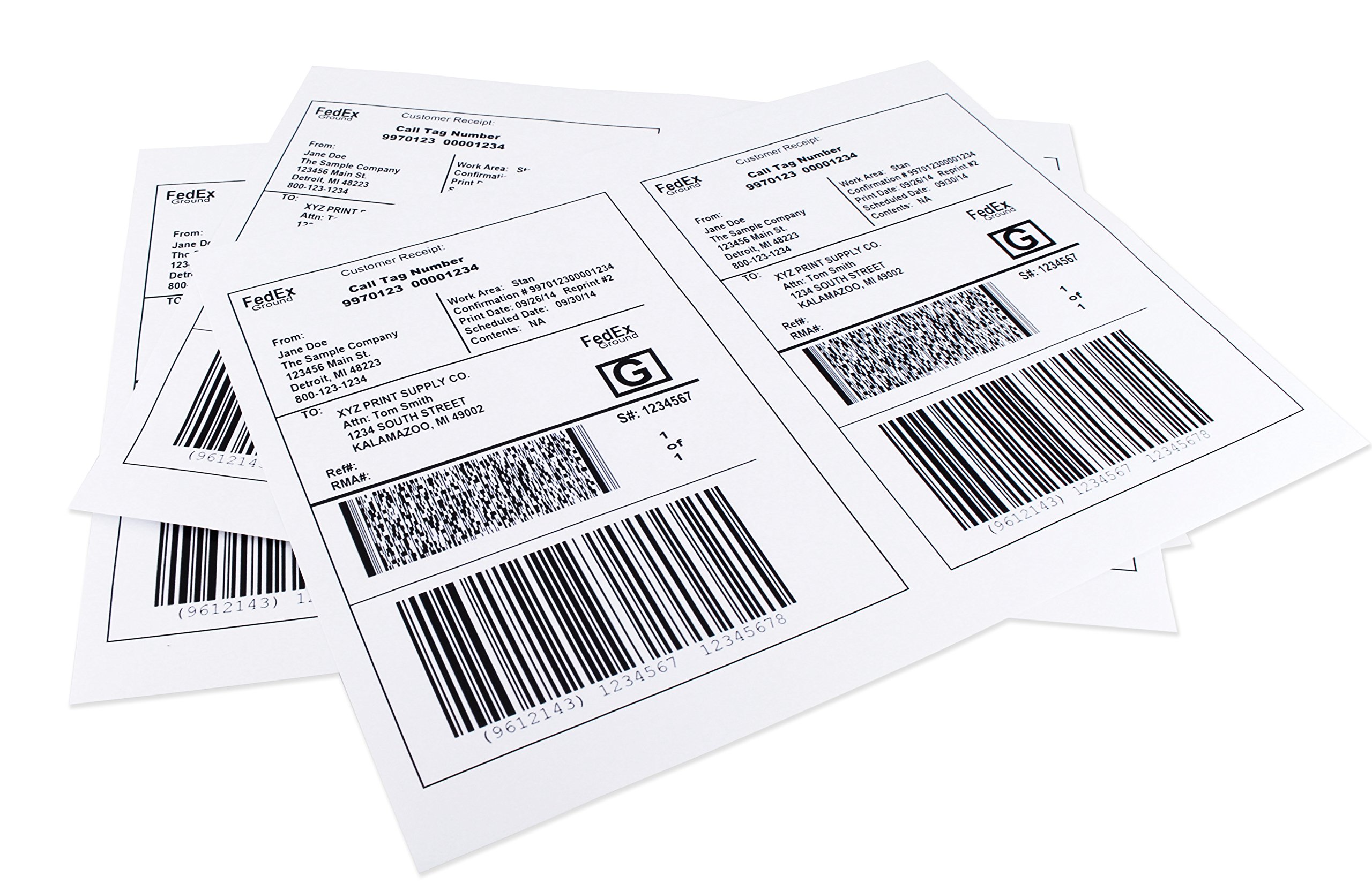 ChromaLabel 8.5 x 5.5 Inch Half Sheet Shipping Labels - Compatible with Laser & Inkjet Printers - 25 Sheets per Pack (50 Pack Total) - Perfect for Ecommerce, Package Shipping & Mailing Labels