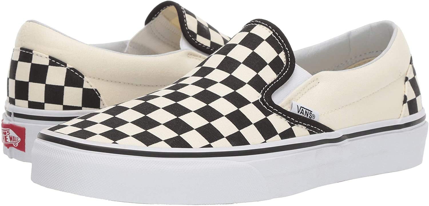 Vans UA Authentic Women's Checkered Skate Shoes - White & Black - Size 44-45 EU (12.5 US Women/11 US Men) | Casual Sneakers for Streetwear & Skateboarding