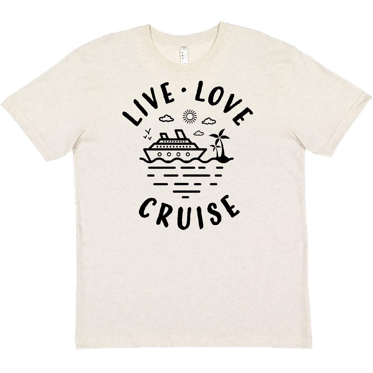 Inktastic Live Love Cruise Graphic T-Shirt for Women - Comfortable & Stylish Cruise Vacation Tee - Perfect for Beach Trips, Travel & Casual Wear