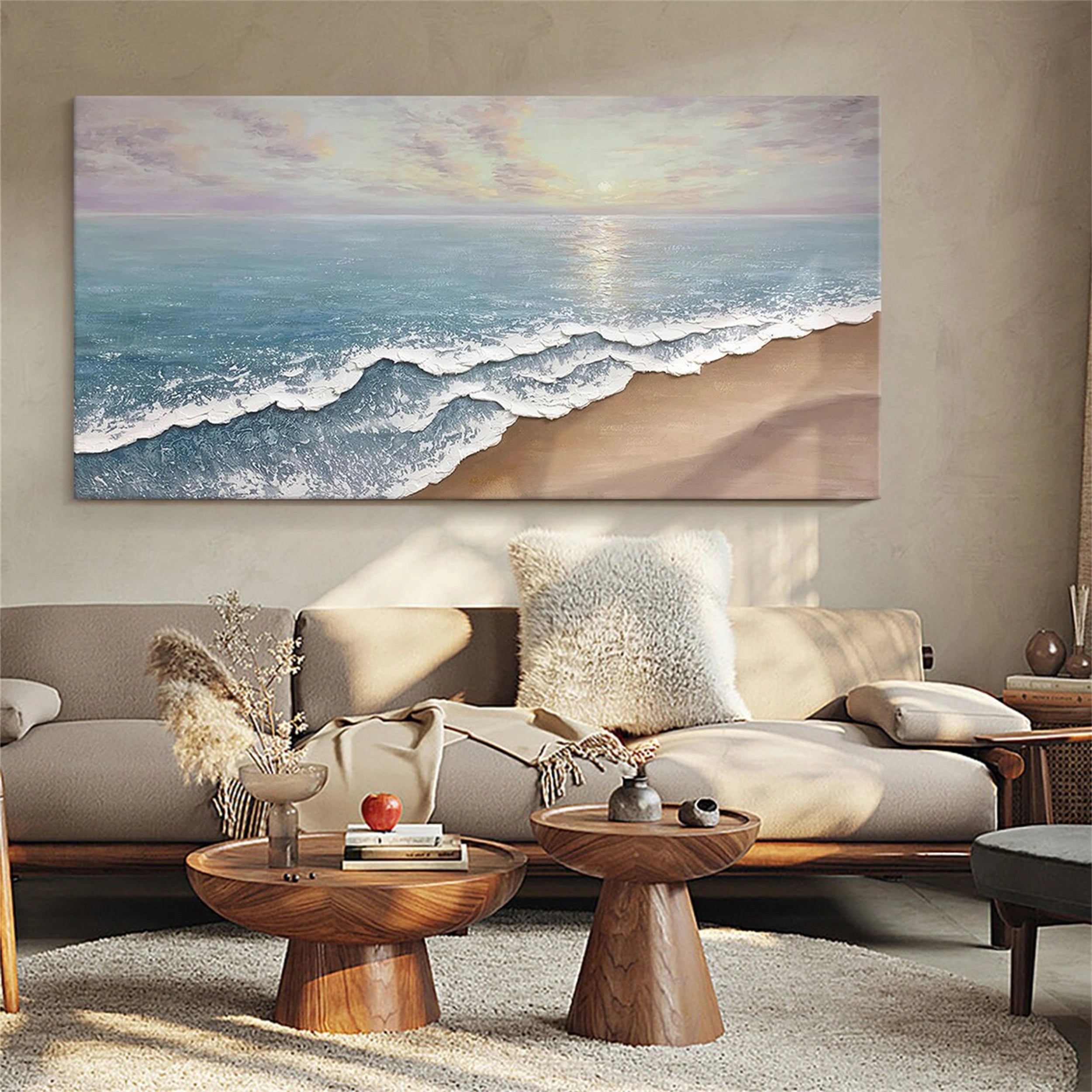 Ocean and Sky Painting #OS 102 - Stunning Seascape Wall Art for Living Room, Bedroom & Office Decor