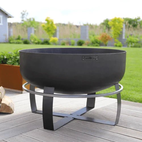 Viking 32 Inch XXL Outdoor Fire Pit - Heavy Duty Steel Fire Bowl for Backyard, Patio, Camping & Garden Gatherings