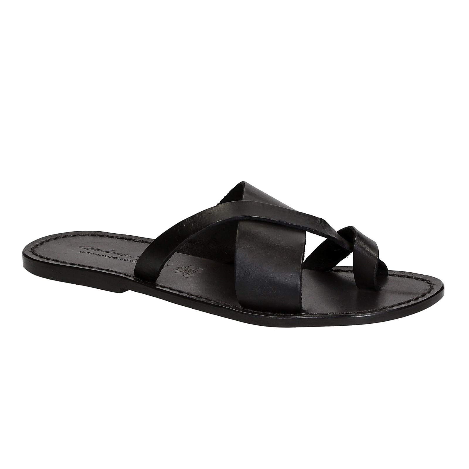 Gianluca Handmade Men's Leather Slippers - Artisan Crafted Genuine Leather House Shoes for Men | Perfect for Indoor Comfort & Casual Wear