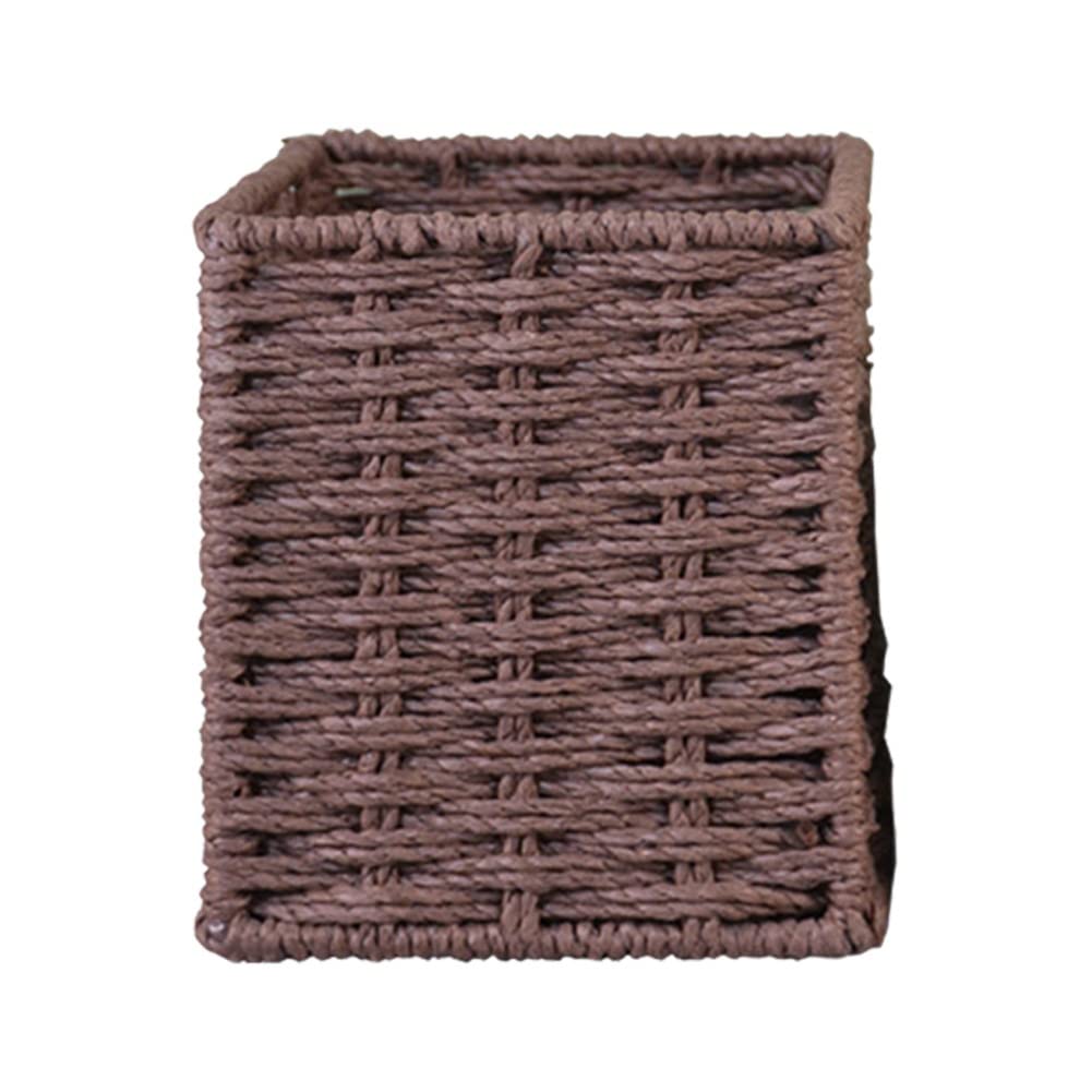 Ochine Handmade Woven Rattan Pen Holder - 1 Pack Natural Wicker Pencil Cup for Desk Organizer, Makeup Brush Storage & Stationery | Perfect for Home Office, School Desk, Vanity Table & Craft Room Organization