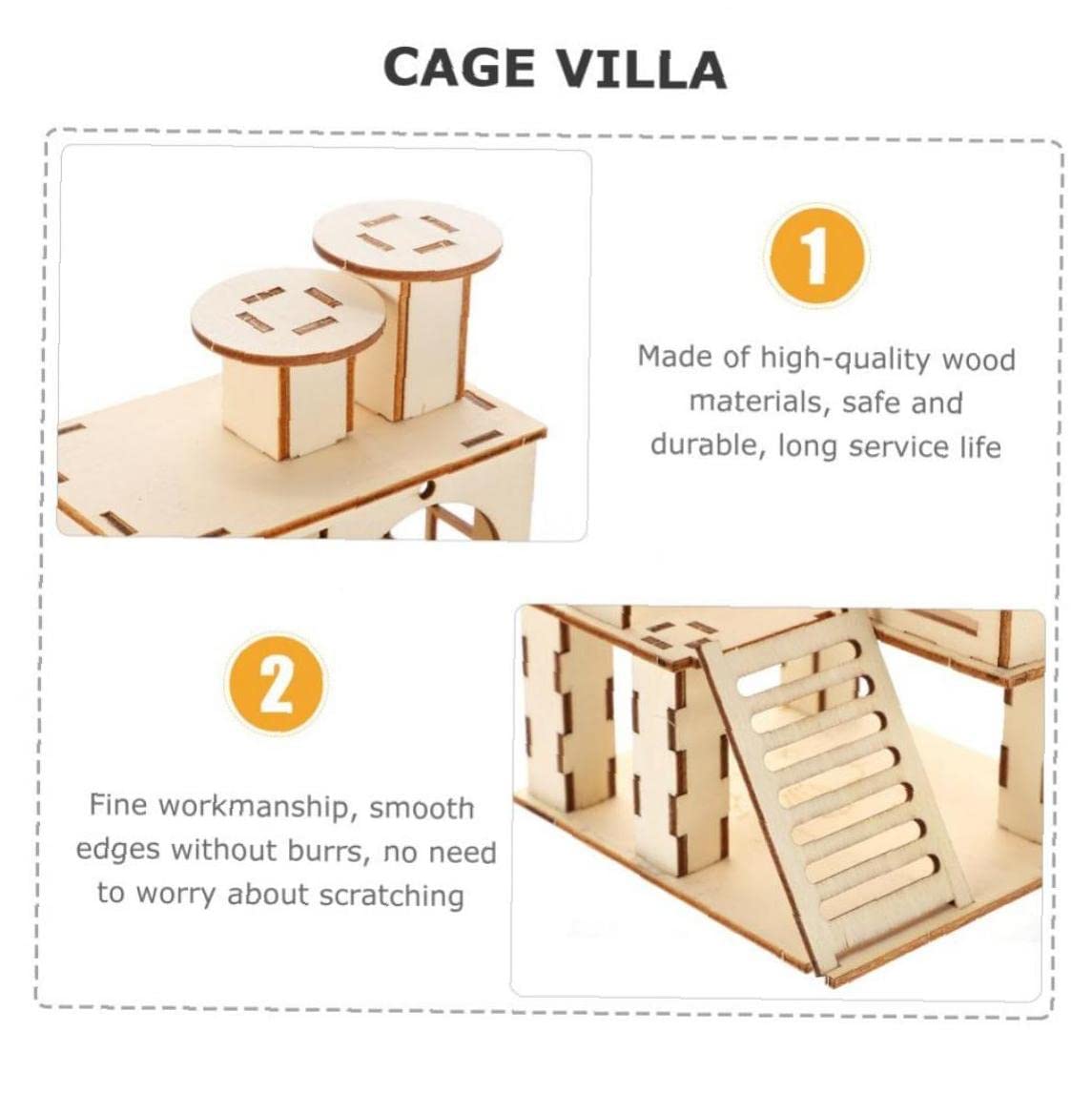 Hamster Cage with Ladder & Slide - Fun Pet Habitat for Playtime