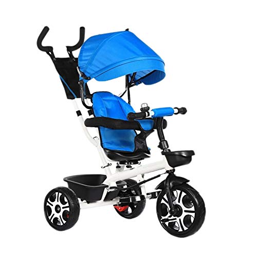 3-in-1 Convertible Kids Bike with Rotating Seat & Brake System - Blue Toddler Bicycle for Boys & Girls | Perfect for Park Rides, Neighborhood Adventures & Learning to Cycle