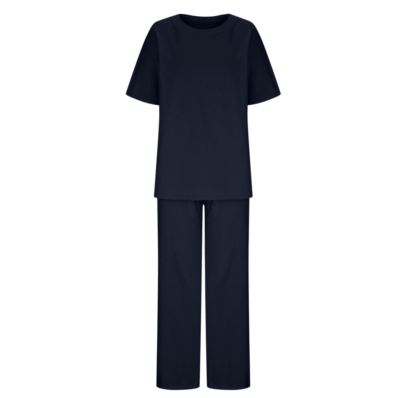 Women's 2-Piece Comfy Sweatsuit Set - Matching Lounge & Vacation Outfits, Plus Size Short Sets & Couple Pajamas | Perfect for Relaxing at Home, Weekend Getaways & Cozy Date Nights