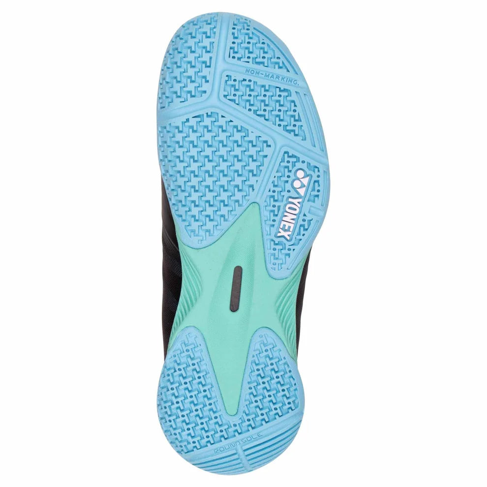 Yonex Power Cushion Comfort Z3 Women's Badminton Shoes - Lightweight Support & Shock Absorption for Indoor Court Sports (Black/Mint) - Perfect for Badminton, Tennis & Squash Players