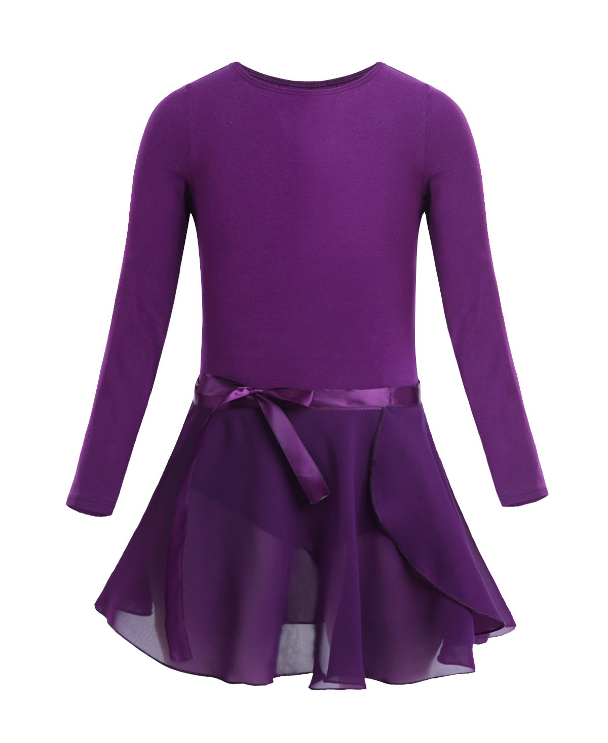 Girls Ballet Dance Outfits - Gymnastics Leotard with Tiered Chiffon Skirt | Ballerina Tutu Dress for Dance Class & Performance | Activewear for Kids Ballet, Gymnastics & Recital