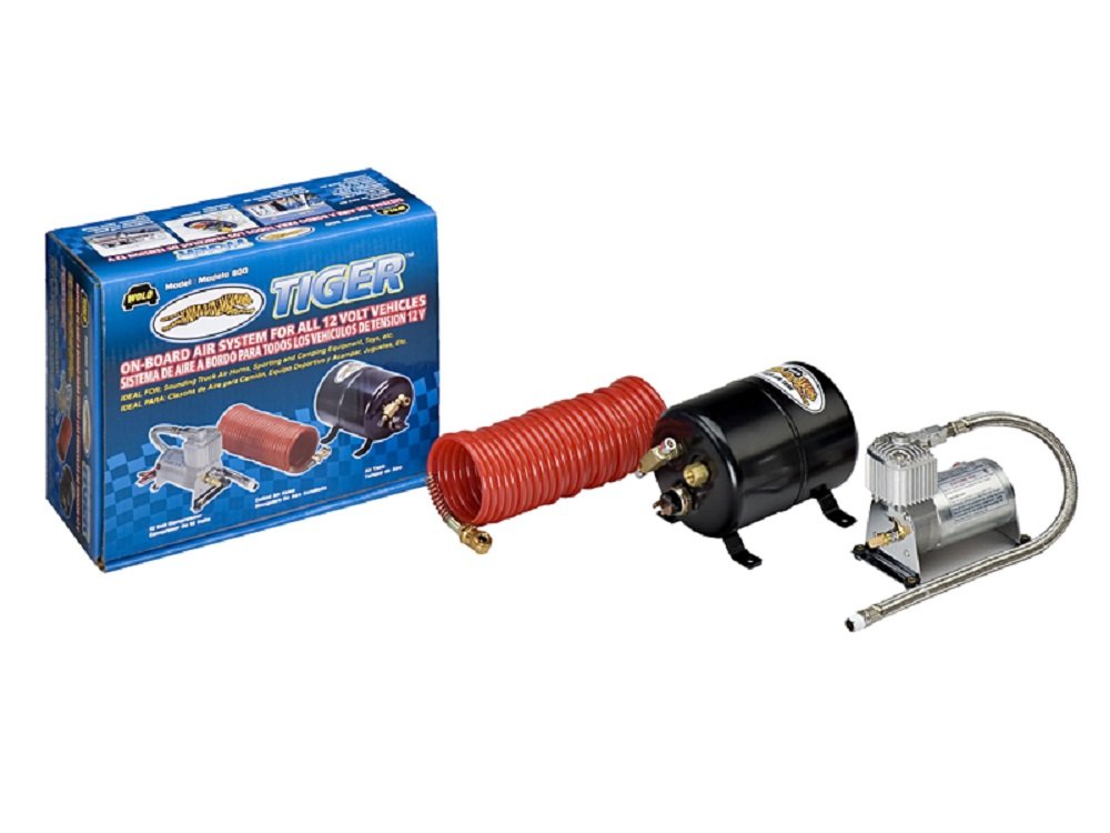 Wolo (800) 12V Tiger Air Tank and Compressor - 1.38 CFM Portable Air System for Car Tires, Inflatable Toys, Sports Equipment & Outdoor Gear