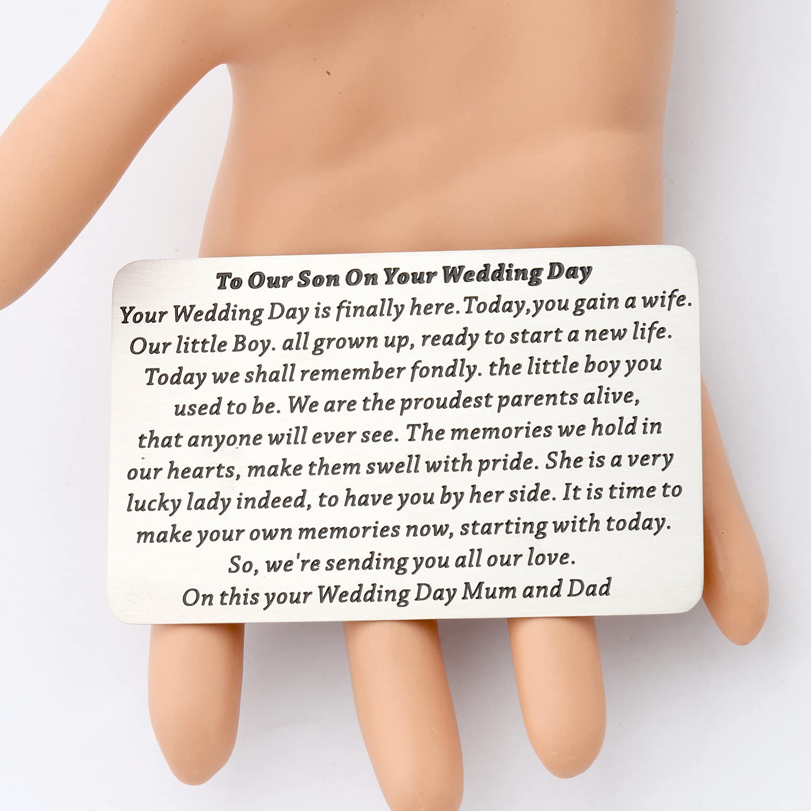 WSNANG Elegant Wedding Card Holder from Mom & Dad - Perfect for Bridal Shower, Wedding Day & Anniversary Gifts