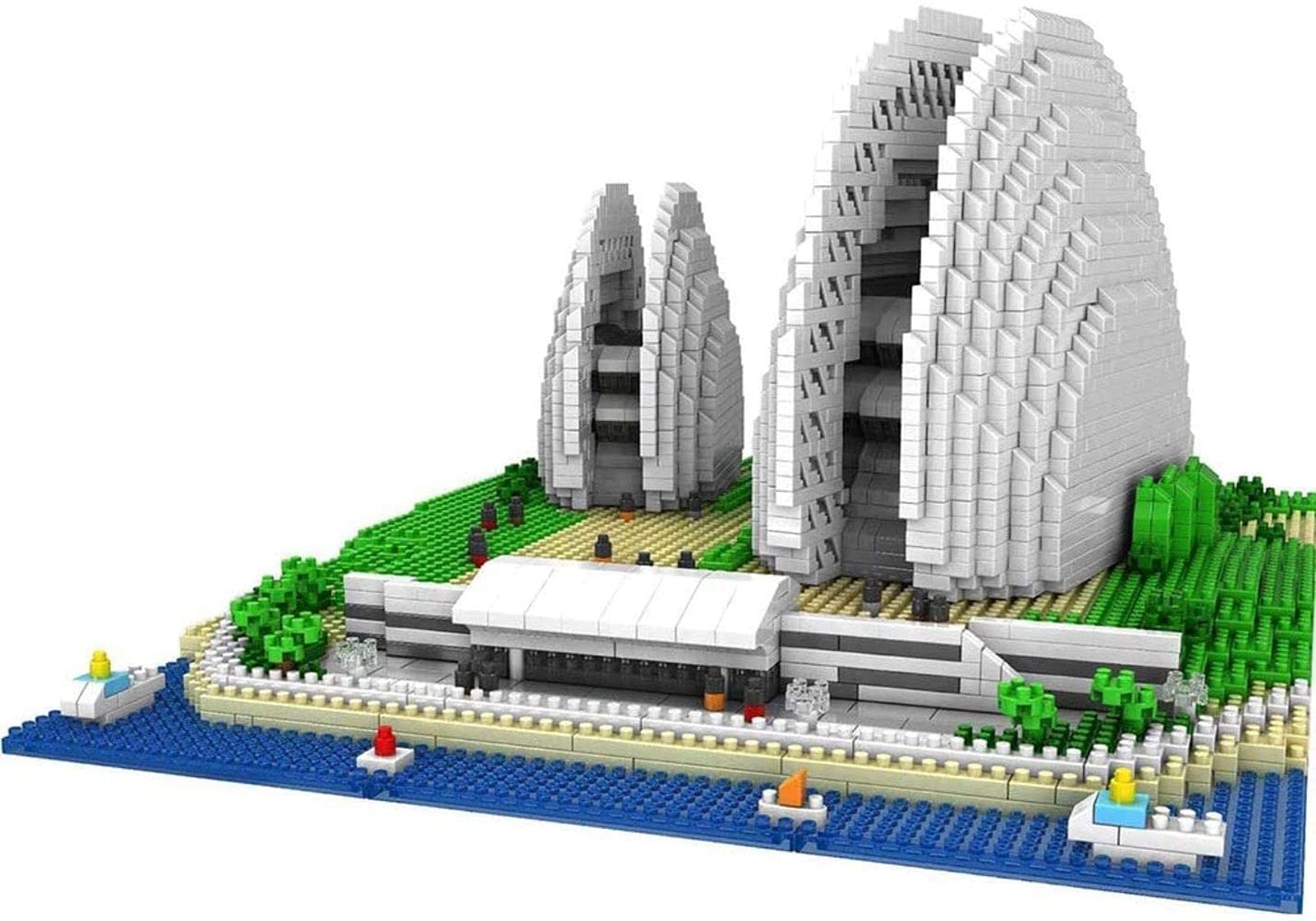 FFLLAS Adult & Kids Toy Building Blocks Set - Shigeto Shell Opera House Architecture Nanomini DIY Bricks for Creative Play | Perfect Gift for Adults & Children | Fun for Home, School & Office Activities
