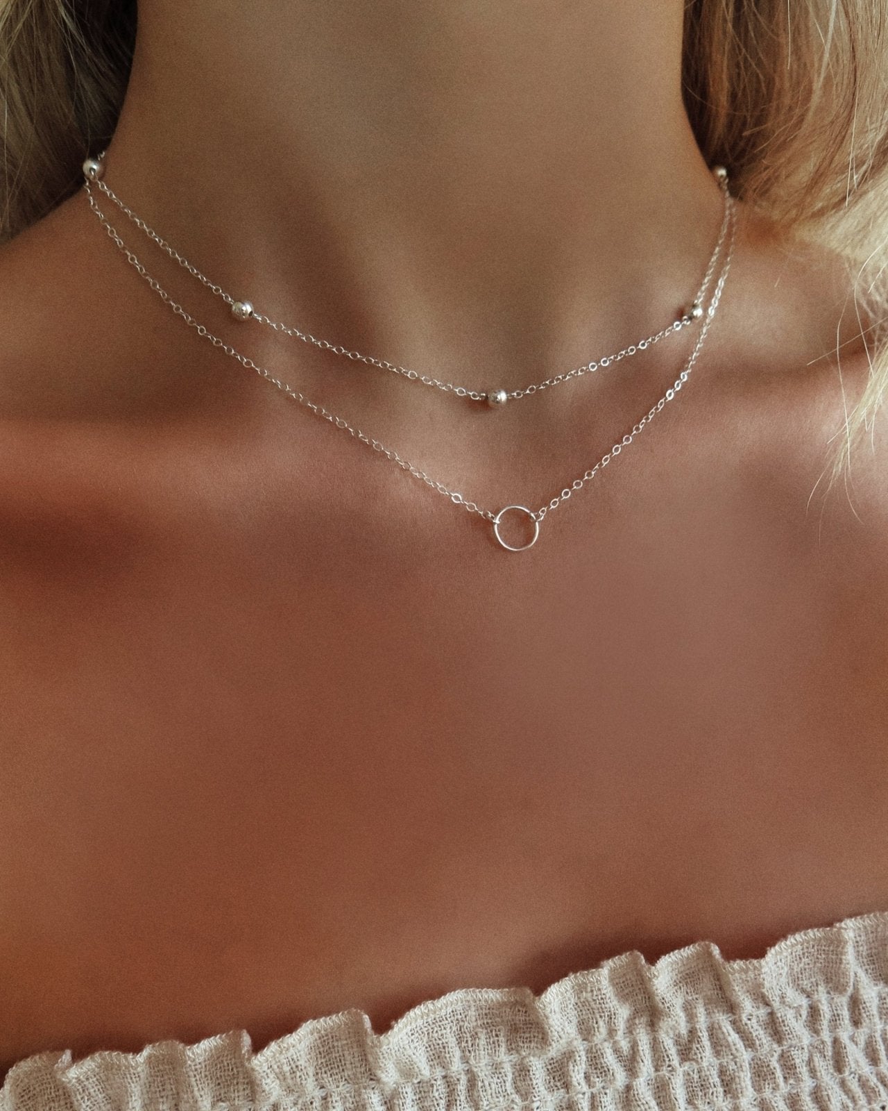 Elegant Sterling Silver Circle Necklace for Women - Perfect for Everyday Wear, Gifts & Special Occasions