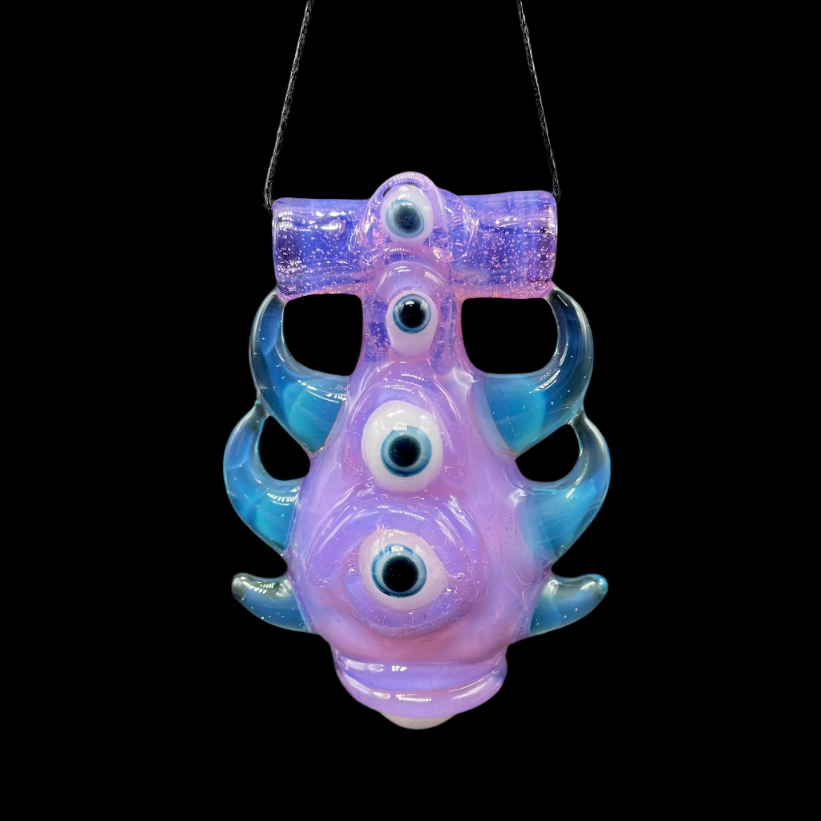 Evil Eye Pendant for Women - Pink Slime Crystal Necklace for Protection & Good Luck | Perfect for Gifts, Boho Jewelry, and Spiritual Accessories