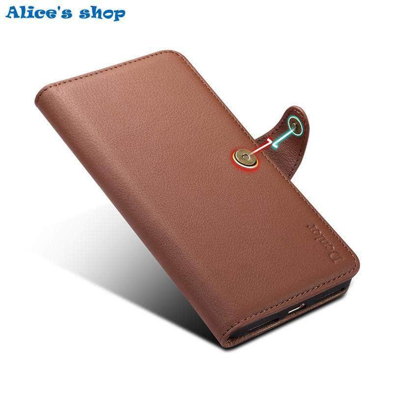 Premium Genuine Leather Wallet Case for iPhone SE 2020 - Soft Touch Luxury Protection | Perfect for Business, Travel & Everyday Use