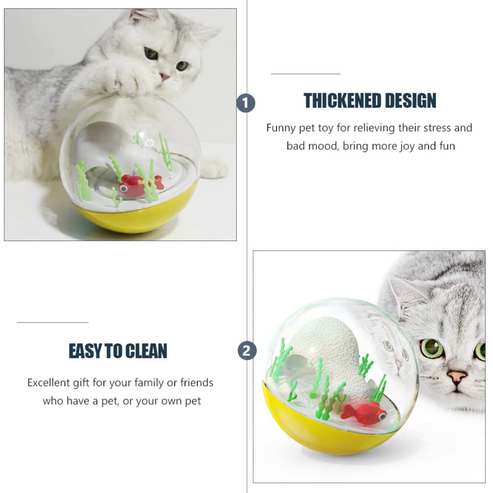 Balacoo Funny Interactive Cat Toy - Multi-Function Tumbler Teaser with Feathers for Kittens & Adult Cats | Adorable Pet Accessory for Playtime, Exercise & Bonding | Perfect for Indoor Entertainment & Stress Relief