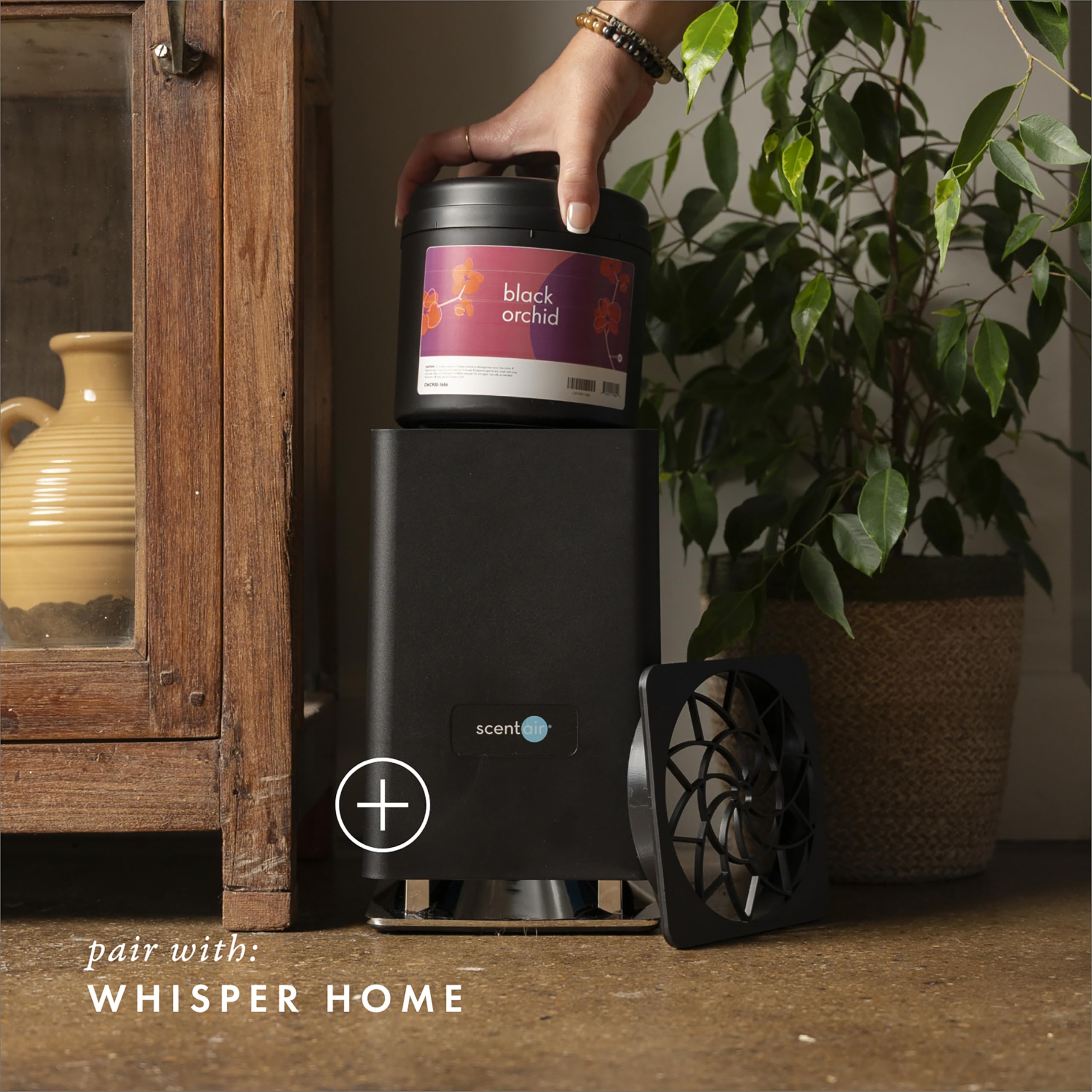 Whisper Home Black Orchid Scented Fragrance Cartridge - Monthly Refill for Home Aromatherapy & Relaxation