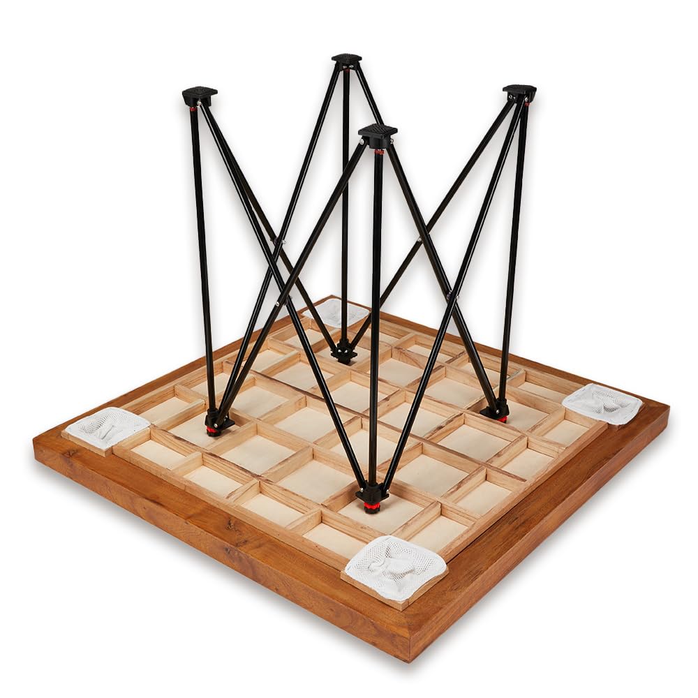 Championship Carrom Board Set - 34x34 Inch Official Tournament Size with Adjustable Stand | Premium Family Game for Indoor Recreation & Competitive Play