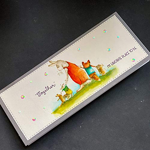 Bunny Rabbit Mouse Animal Spider Metal Die Cuts & Clear Stamps Set for Card Making, Scrapbooking, Paper Crafts - Perfect for DIY Greeting Cards, Invitations, and Memory Albums