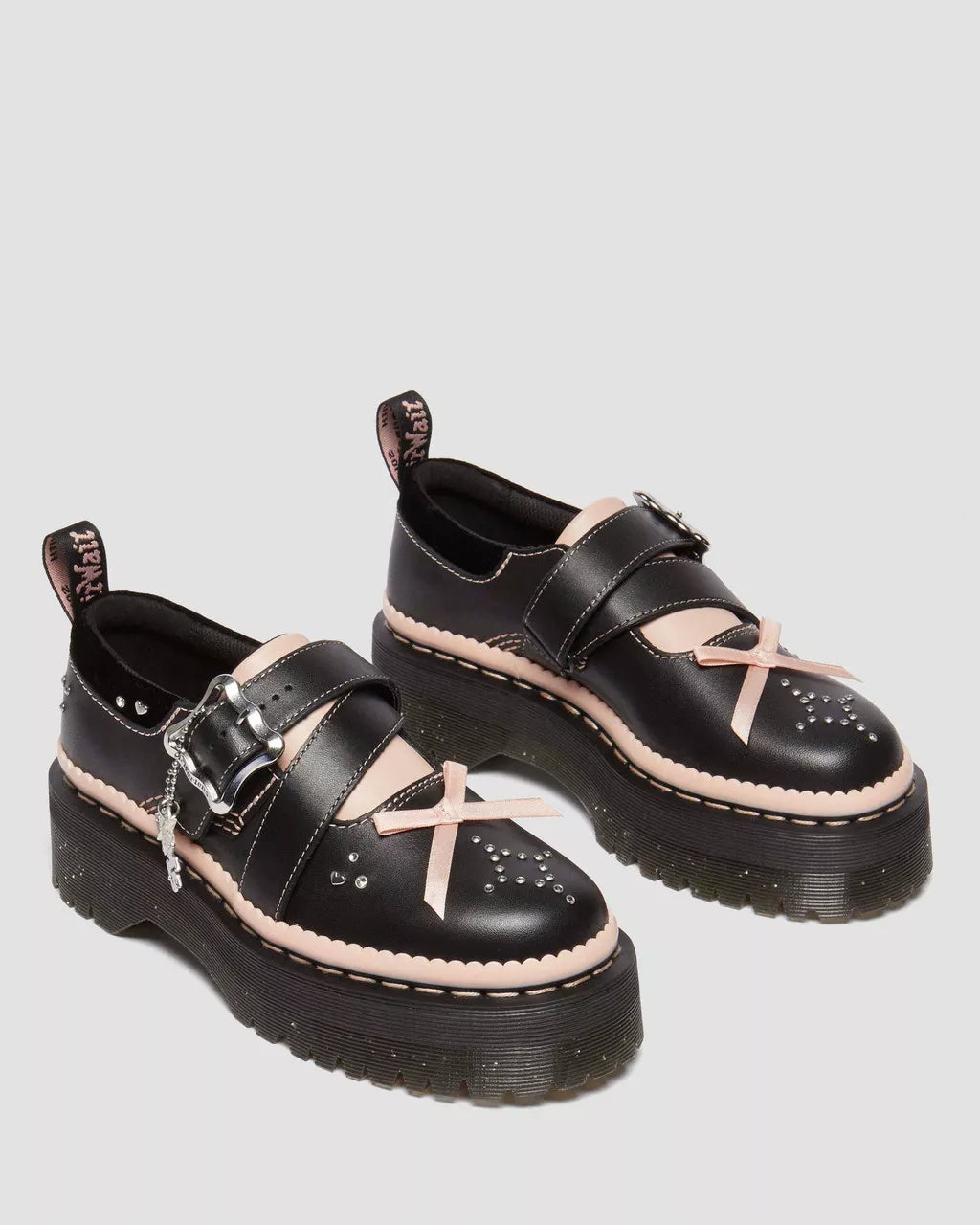 Kemsley Women's Leather Buckle Strap Platform Shoes - Stylish Chunky Heel Booties for Casual Outfits & Night Out