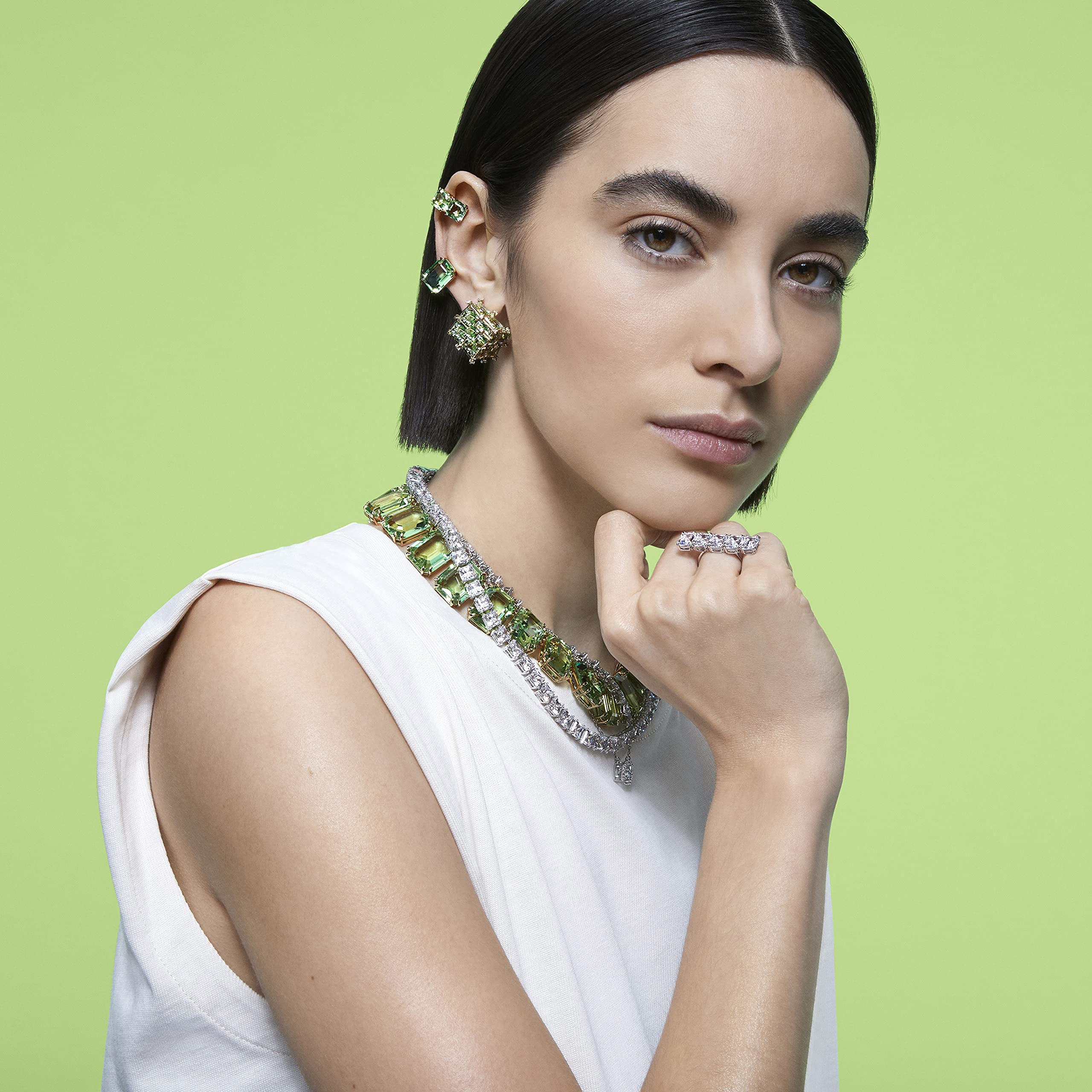Swarovski Millenia Earrings and Necklace Set - Genuine Crystal Jewelry Collection with Clear Crystals & Rhodium Plating | Perfect for Weddings, Anniversaries, and Special Occasions