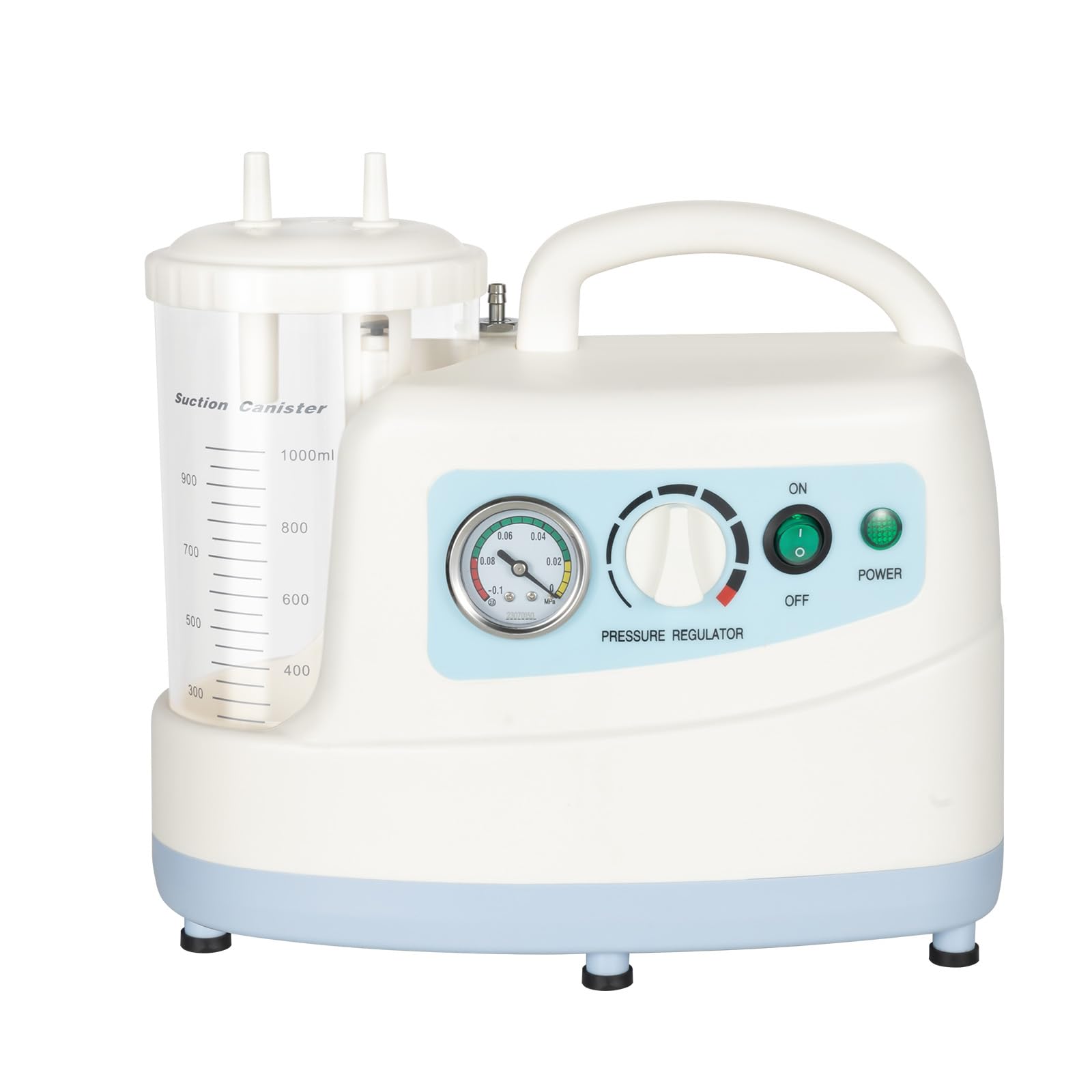 110V 1000ml Portable Emergency Veterinary Vacuum Suction Pump with PVC Hose - Home Pet Care, Animal Clinic & First Aid Kit Essential