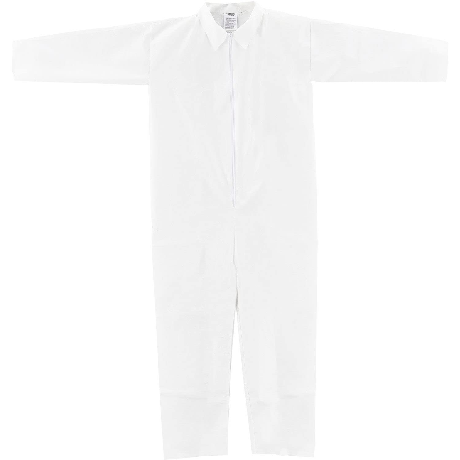 Disposable Microporous Coverall with Open Wrists & Ankles - White (25 Pack/Case) - Protective Suit for Medical, Industrial & Laboratory Use