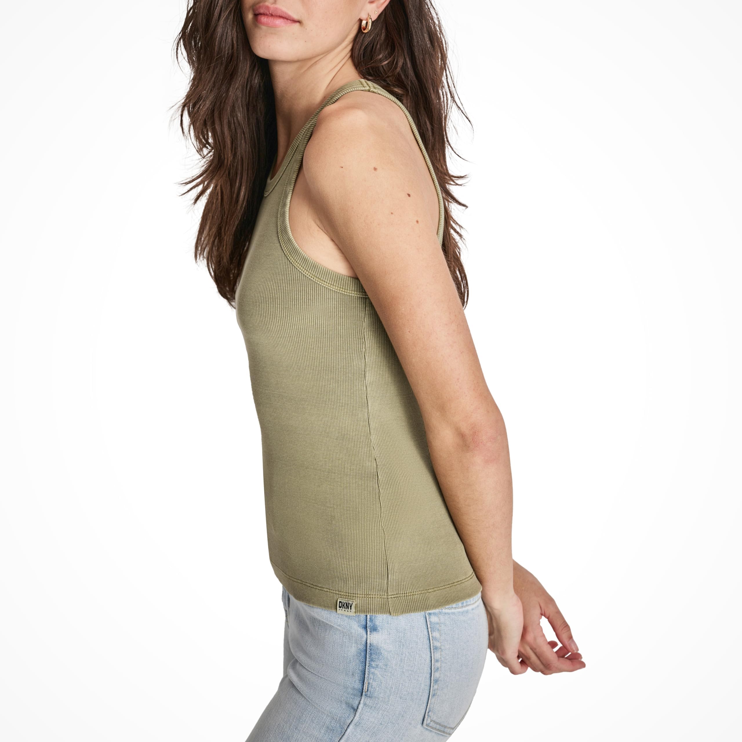 DKNY Women's Sleeveless Soft Casual Summer Blouse - Perfect for Beach Outings, Vacation Wear & Warm Weather Fashion
