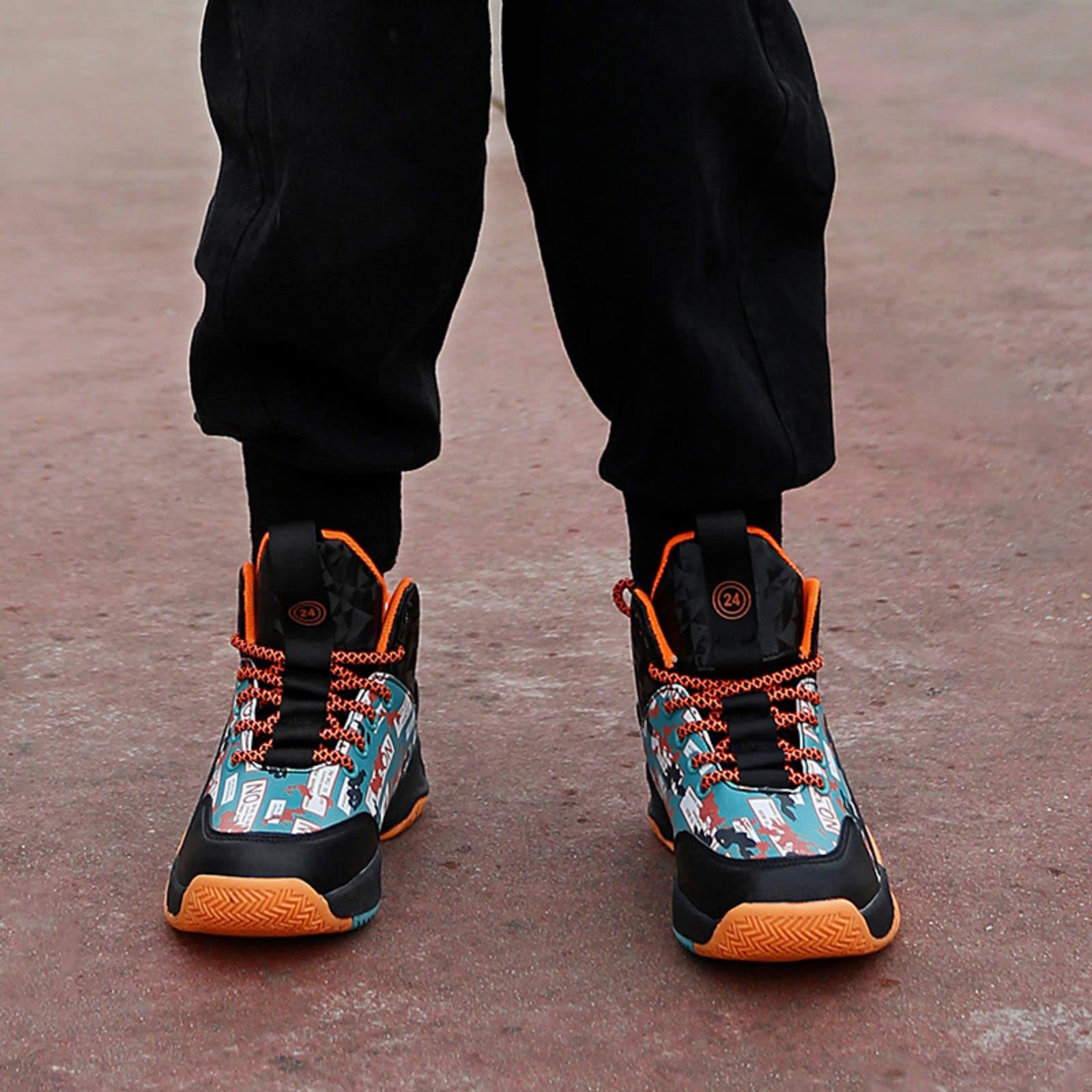 Anti-Slip Kids Basketball Shoes - Non-Slip Sole for Indoor/Outdoor Court - Perfect for Youth Sports & School PE Classes