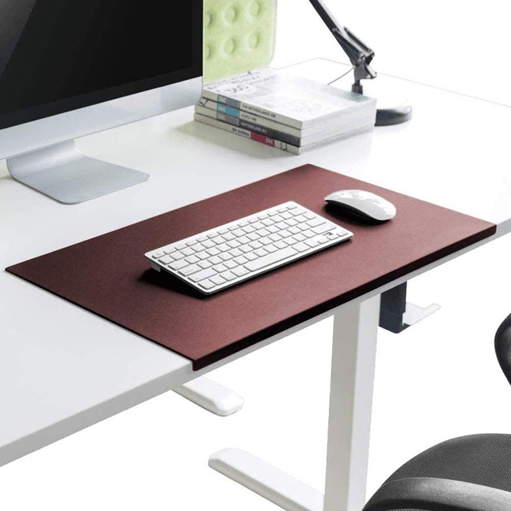 Non-Slip Leather Writing Mat Desk Pad with L-Shaped Edge Protection - Waterproof Office Desk Blotter, Gaming & Laptop Keyboard Work Mat for Home & Office Use - Perfect for Workstations, Gaming Setups & Study Areas