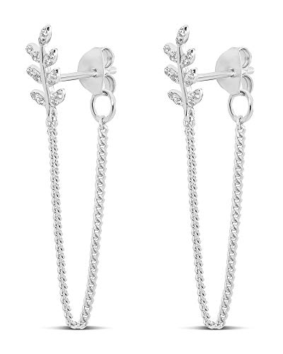 Sterling Silver / CZ Leaf